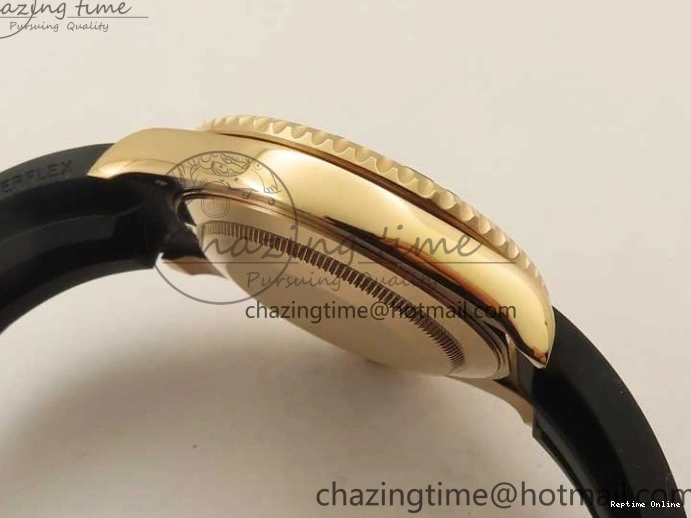 0405 Yacht-Master 126655 RG 3EF 1:1 Best Edition Black Ceramic Bezel on Black Rubber Strap VS Reliable 2488